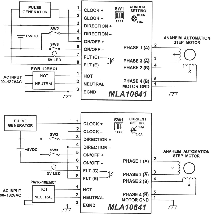 Stepper Drivers - MLA10641 wiring